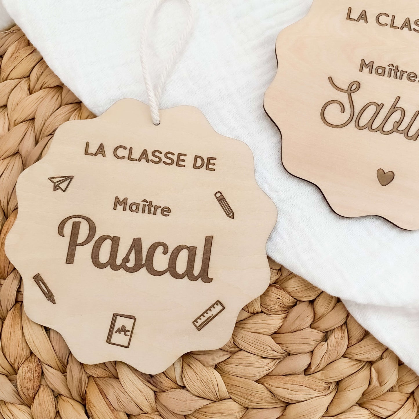 Pancarte en bois personnalisée « LA CLASSE DE »