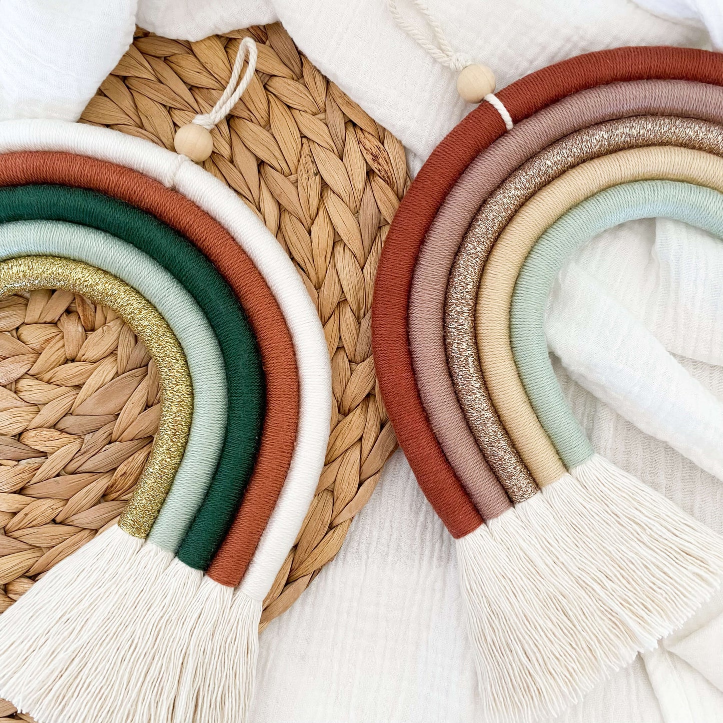 Arc-en-ciel en macramé personnalisé