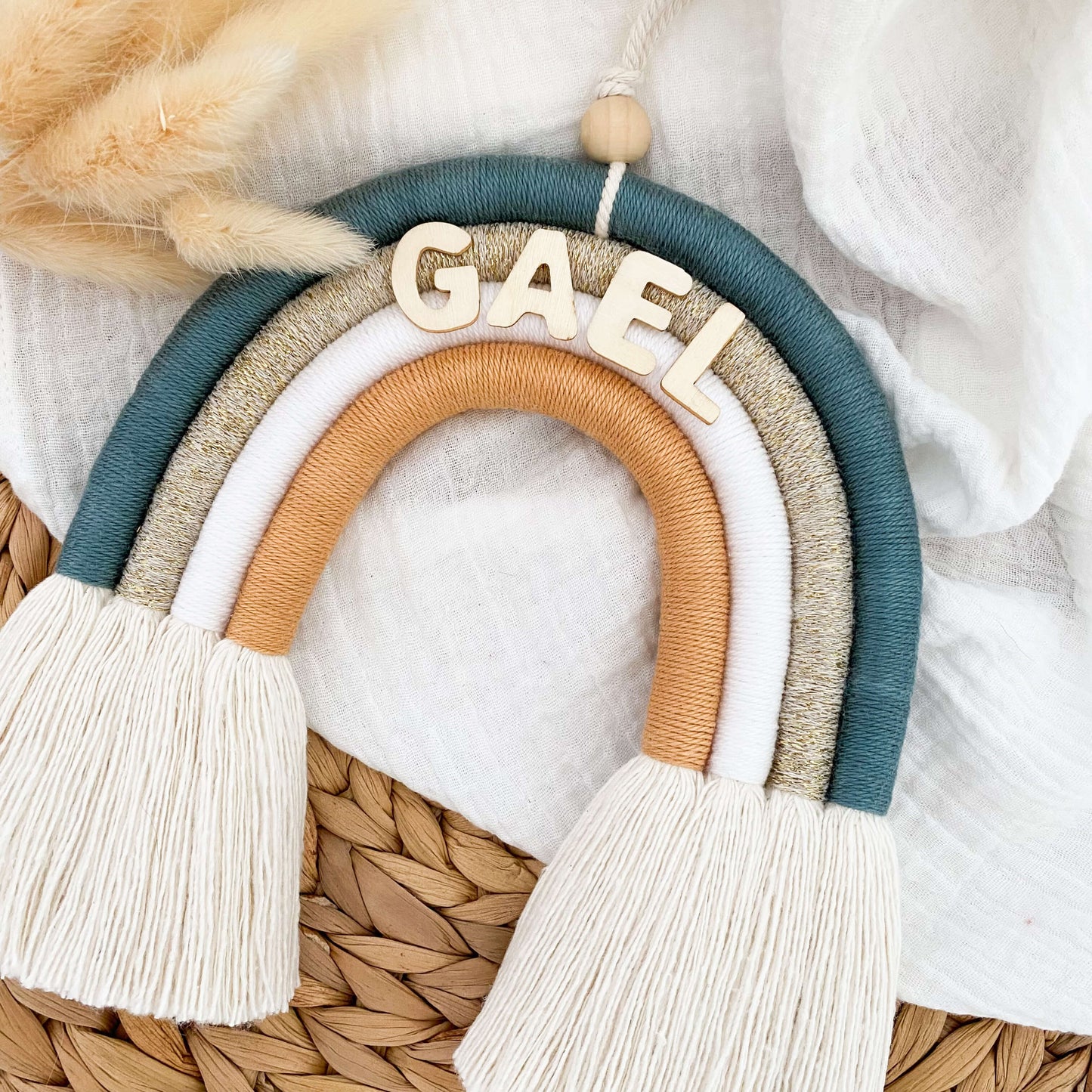 Arc-en-ciel en macramé personnalisé
