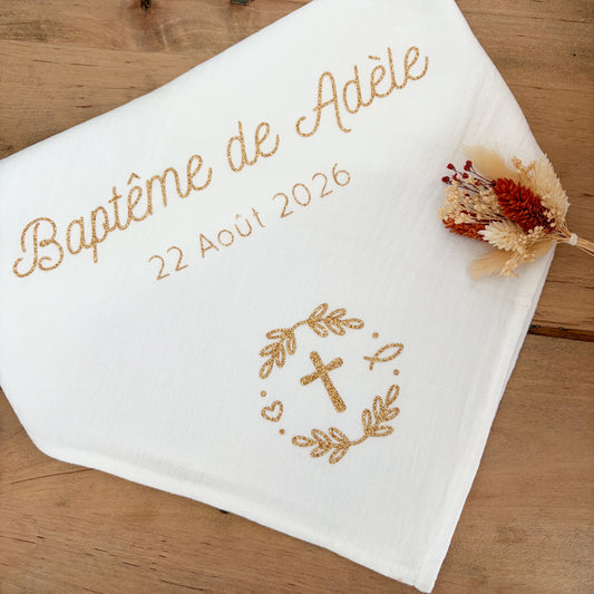 Lange de baptême personnalisé
