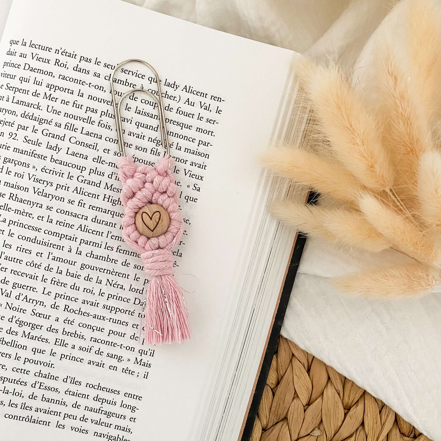Marque-page en macramé - SYMBOLE