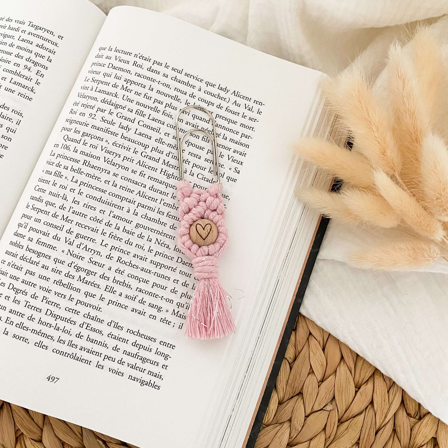 Marque-page en macramé - SYMBOLE
