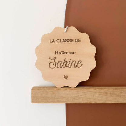 Pancarte en bois personnalisée « LA CLASSE DE »