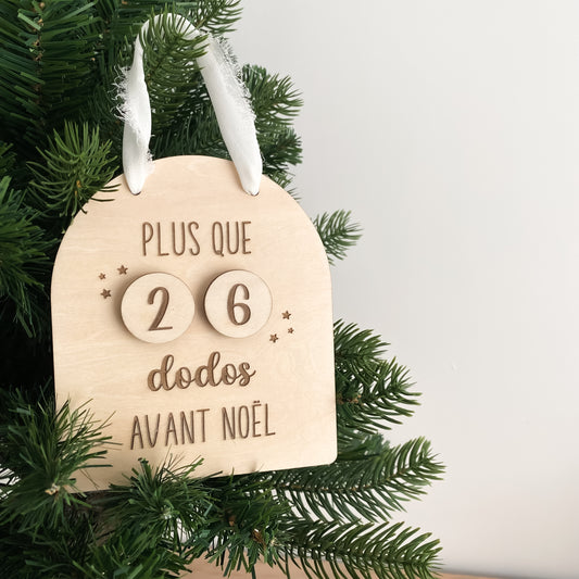 Compte à rebours de Noël en bois