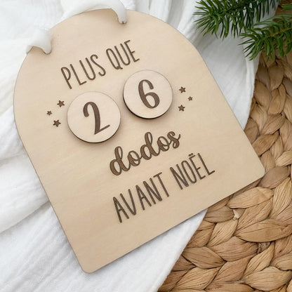 Compte à rebours de Noël en bois