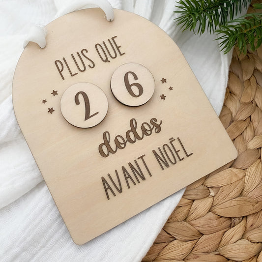 Compte à rebours de Noël en bois