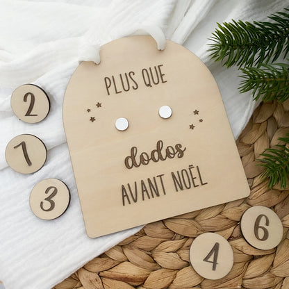 Compte à rebours de Noël en bois