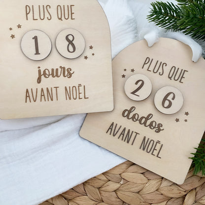 Compte à rebours de Noël en bois