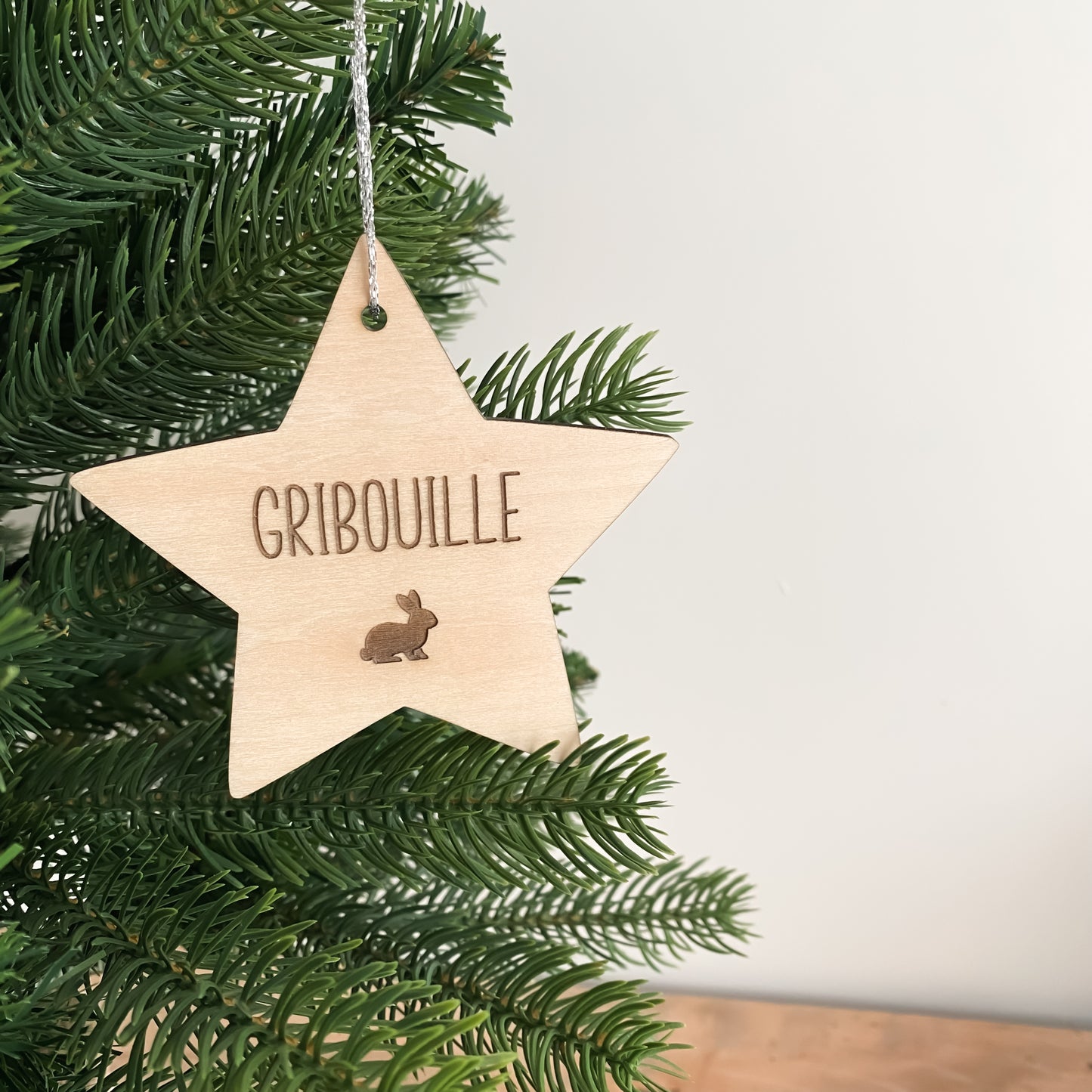 Étoile de Noël en bois personnalisée - Animal de compagnie