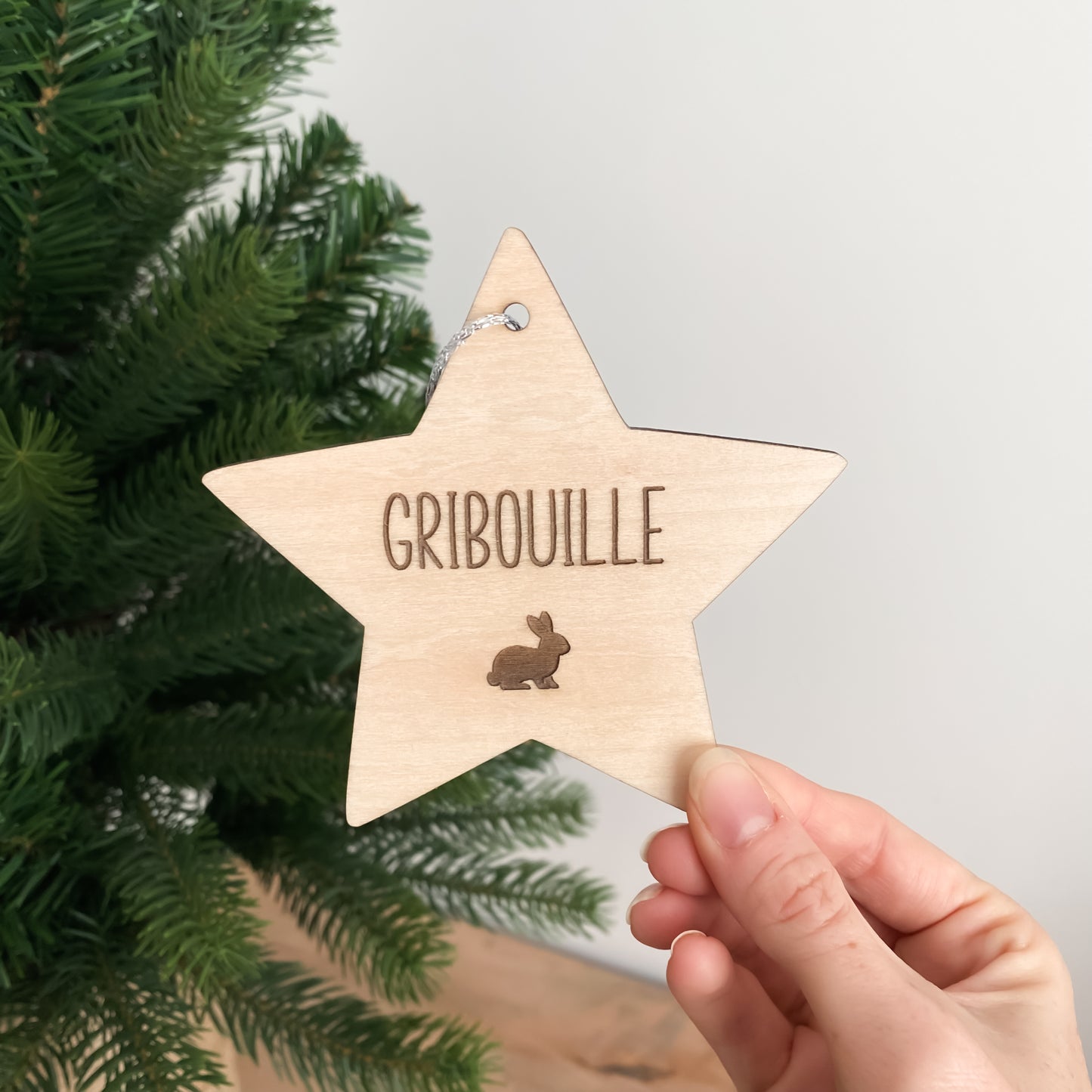 Étoile de Noël en bois personnalisée - Animal de compagnie