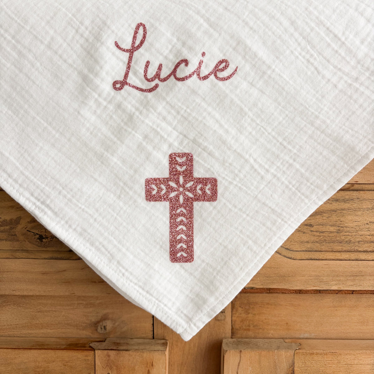 Lange de baptême personnalisé