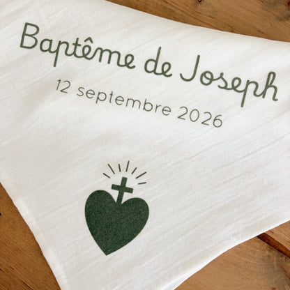Lange de baptême personnalisé