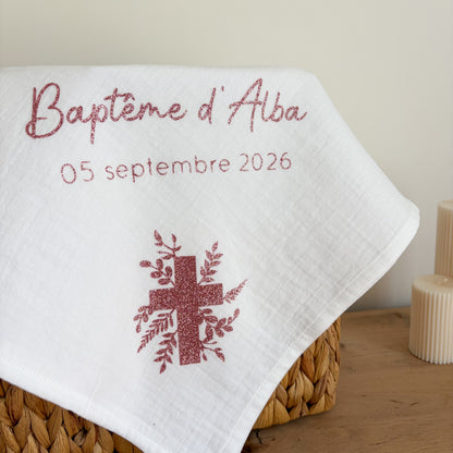 Lange de baptême personnalisé