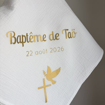 Lange de baptême personnalisé