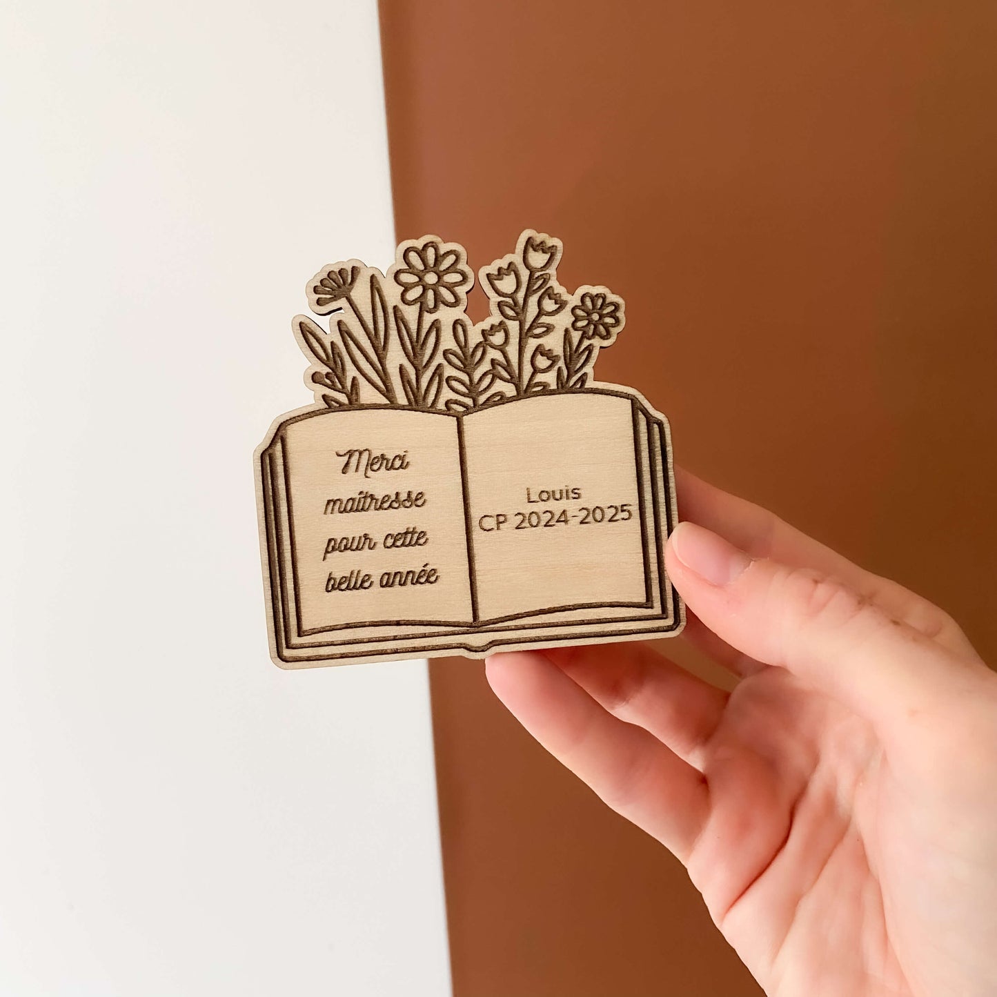 Magnet en bois personnalisé