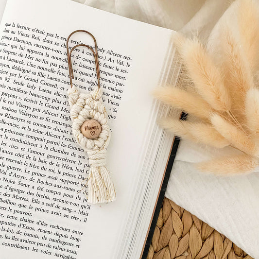 Marque-page en macramé - MOT